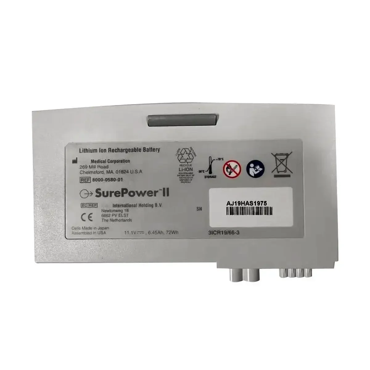 Hot sales Propaq MD/X Series defibrillation Li-lon battery SurePower II REF 11.1V 72Wh 8000-0580- 01