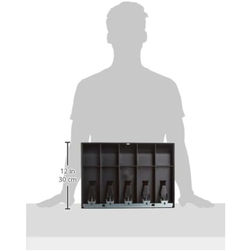 Secure Locking Money Tray with Spring-Loaded Bill Weights for Cash Drawers and Retail Use