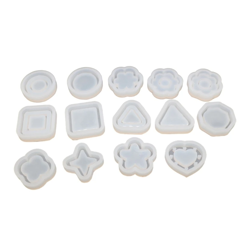 Moulds Resin Shaker Molds Resin Casting Shaker Mould Multi-Shapes Silicone Material DIY Jewelry Accessories