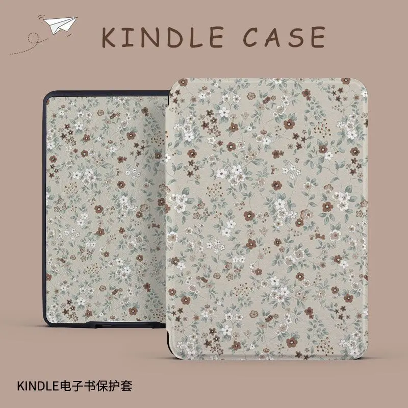

Acrylic Case For 7" Kindle Paperwhite 12th Gen 2024 - Fashiy Black Flower, Soft Edge Protection, Auto Wake/Sleep, E-Reader Cover