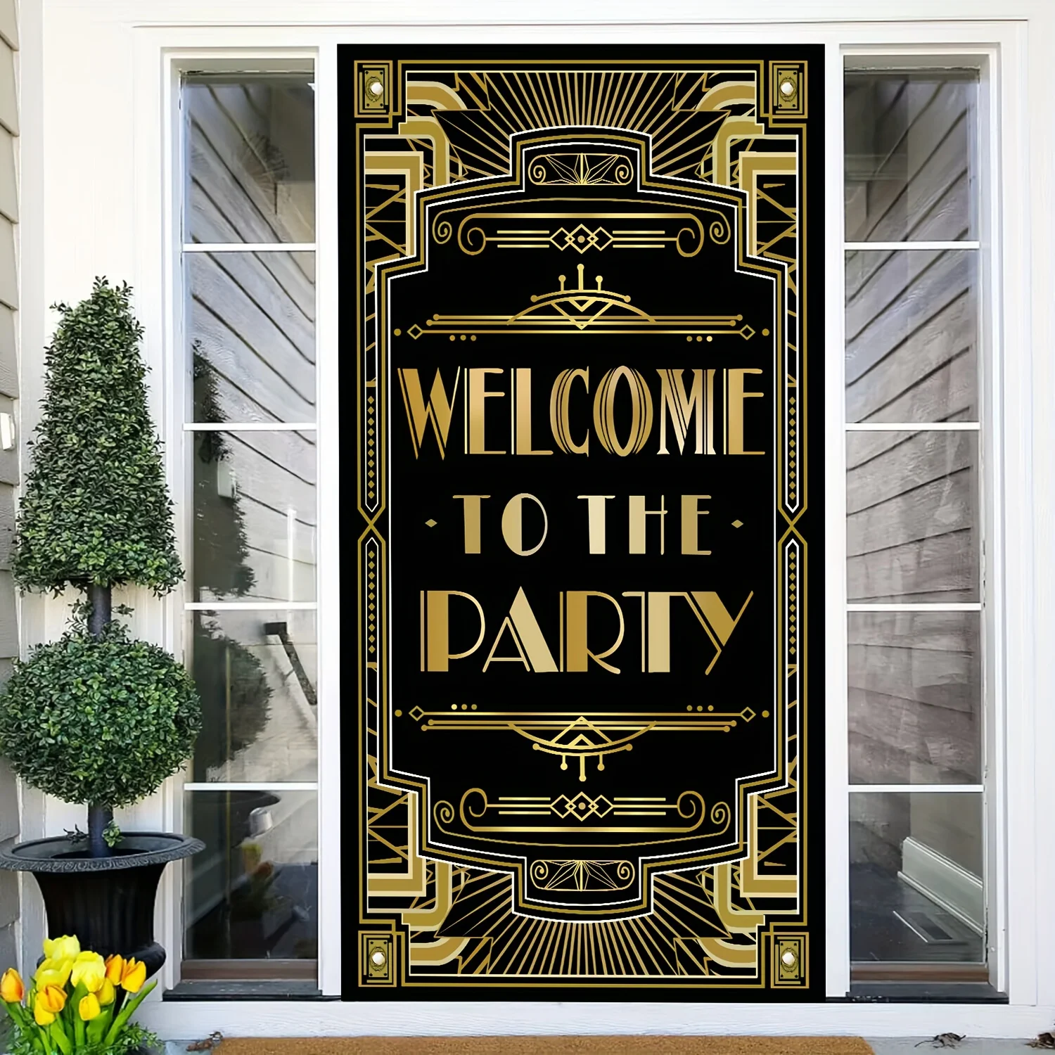 Gatsby themed whiskey and bar party supplies for home door covers