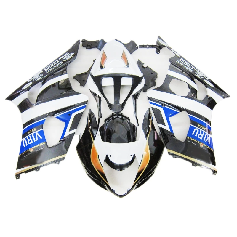 Injection motorcycle accessories for SUZUKI gsxr 1000 k3 k4 white blue black fairing kit GSXR1000 2003 2004 Fairings WSX10