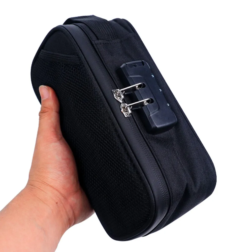 

Handheld Portable Pipe Travel Bag Password Lock Anti Odor Layered Design Cigar Storage Smoking Accessory