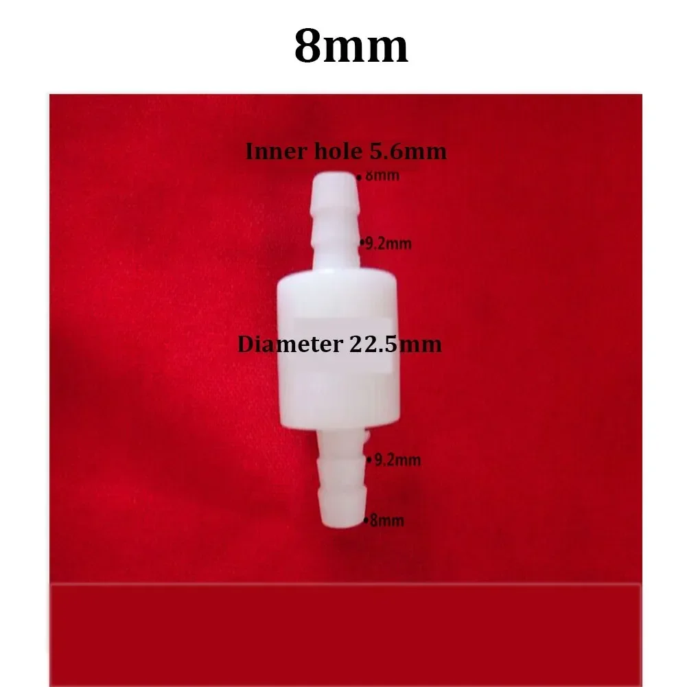 Valvola di ritegno spinata per tubo flessibile per fluidi in linea d'acqua unidirezionale bianco a pressione senza ritorno in plastica per liquidi combustibili