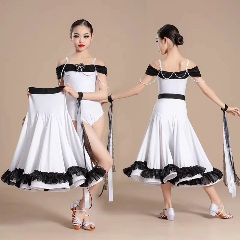 New National Standard Modern Dance Suit Big Skirt Waltz Art Test Dress