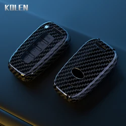 ABS Carbon Fiber Car Key Case Cover For Hyundai IX35 Elantra Sonata 8 9 For Kia Sportage K5 K2 Sorento Optima Forte Shell Fob