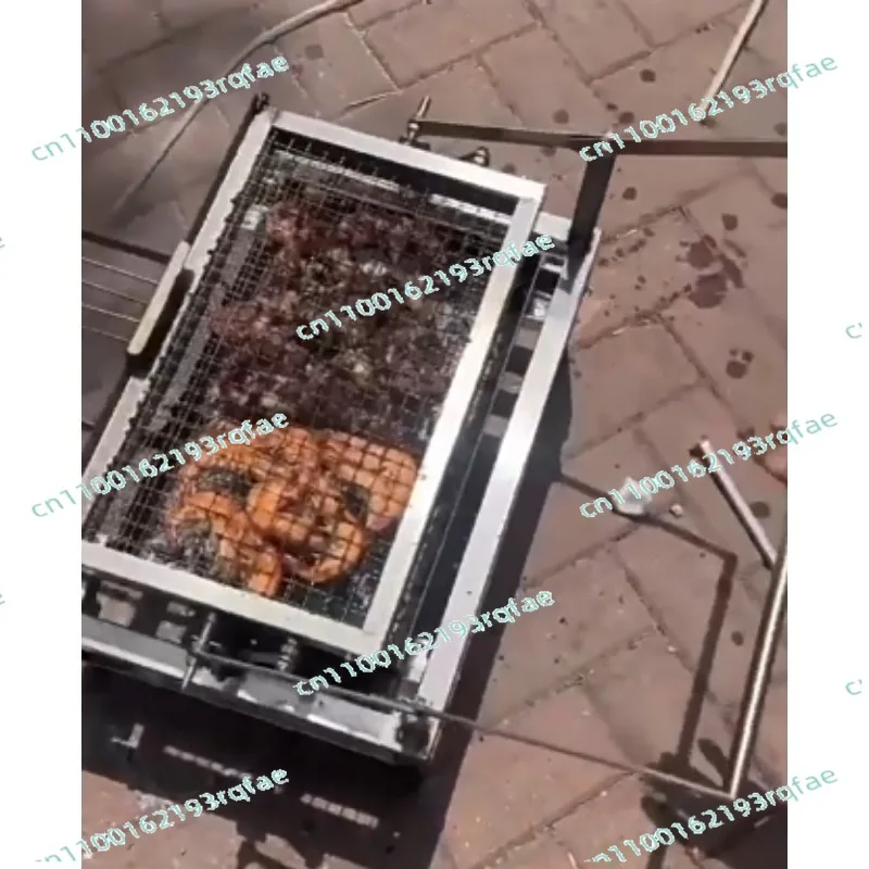 Rotatable Grill  New Stainless Steel Grilled Fish   Portable Flip Grill Folding Camping
