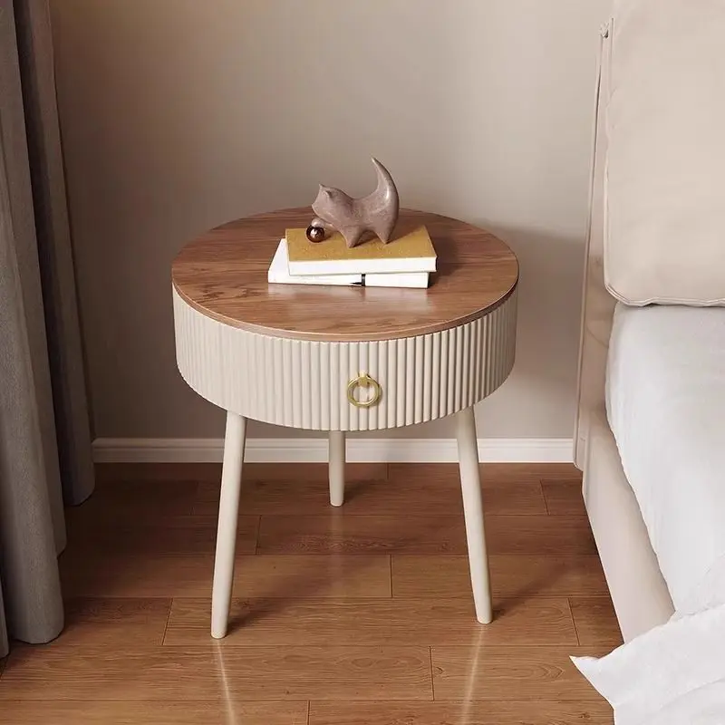 Stolik kawowy ss-Light Luxury, kreatywny stolik nocny do sypialni, stoliki boczne do sofy w salonie, okrągłe stoliki z szufladą do przechowywania.