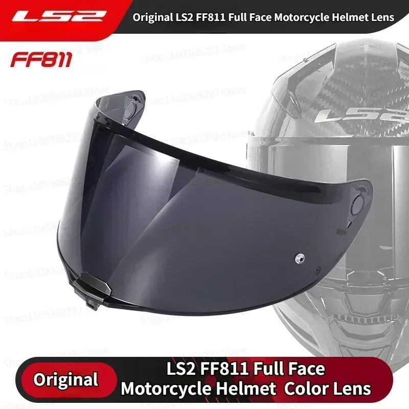 LS2-visera FF811 สําหรับรถจักรยานยนต์แบบถัง, กระบังหน้าด้านหน้า, จานสีดําและสี, Original