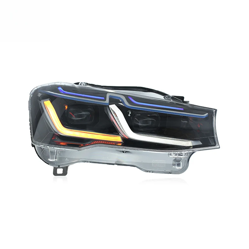 Suitable for 10-17 BMW X3X4 headlight assembly F26F25 modified LED blue eyebrow daytime running lights front headlights
