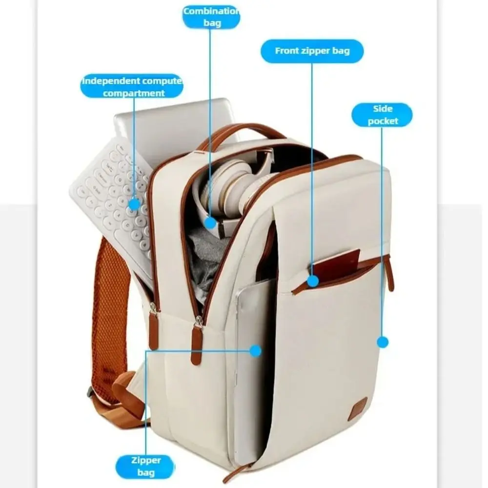 

15.6-Inch Laptop Business Backpack Fashion Large Capacity Student School Bag With Luggage Belt & USb Charging Leisure