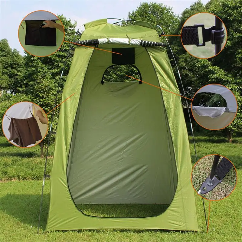 Portable Outdoor Camping Tent Shower Tent Simple Bath Cover Changing Fitting Room Tent Mobile Toilet For Beach Swimming