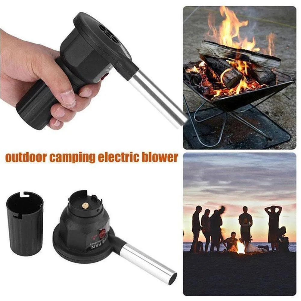 Portable Bellows Fire Handheld Air Blower Electricity Outdoor Camp Tools