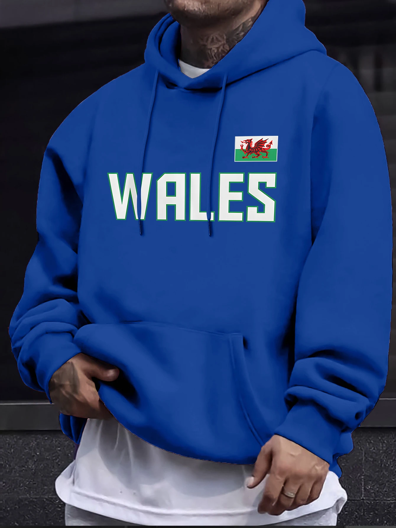 Wales Brief Und Flagge Druck Kleidung Mann Herbst Casual Sweatshirt 12-farbe Einfache Streetwear Fashion Langarm Hoodie