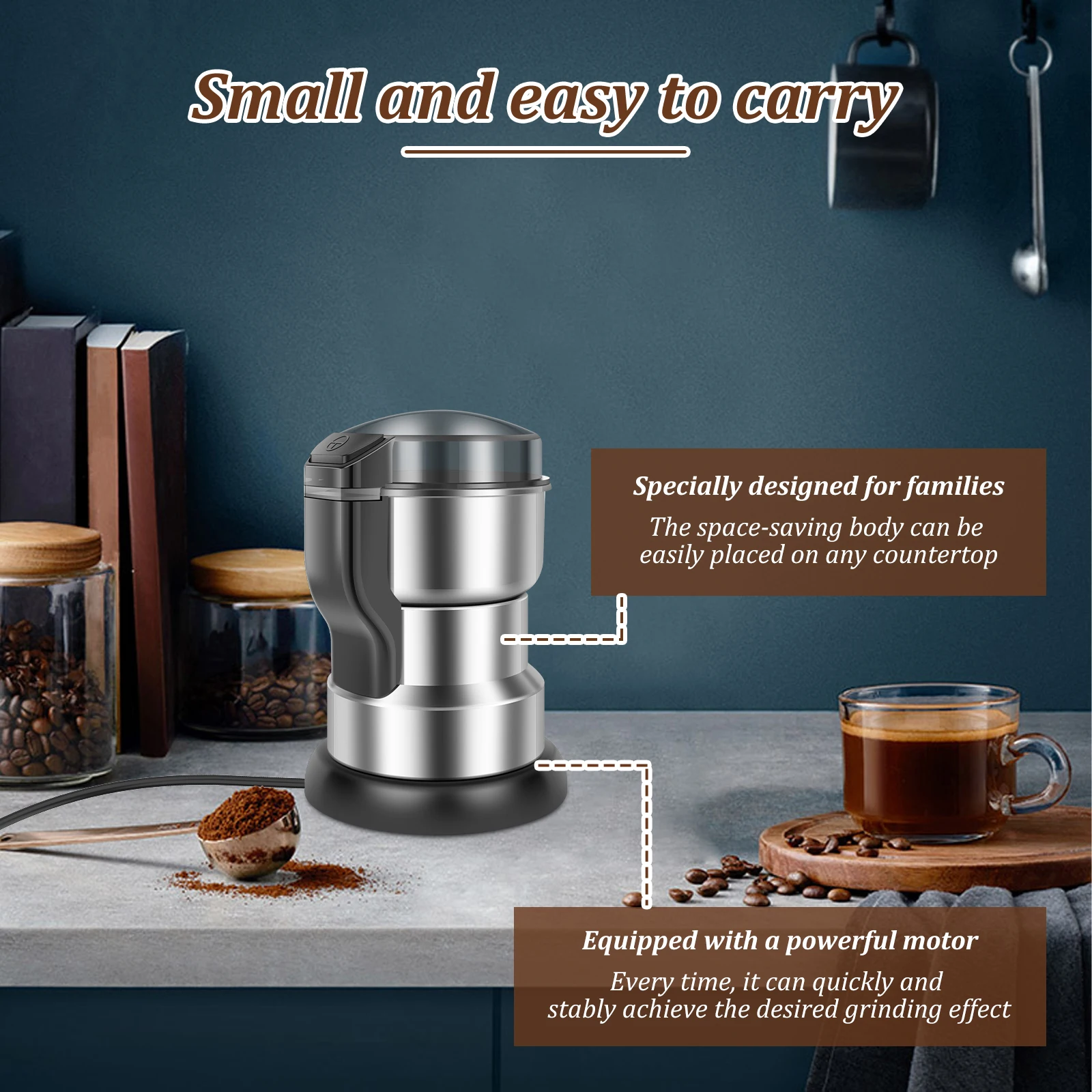 Электрическая кофемолка 300 Вт – обзор и цена Coffee Bean Grinder Electric