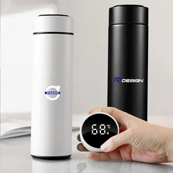 1pc Car Smart Thermos Mug Insulation Cup Led Digital Temperature Display For Volvo Rdesign XC60 XC90 V40 V50 V60 AWD S60 S80 S90