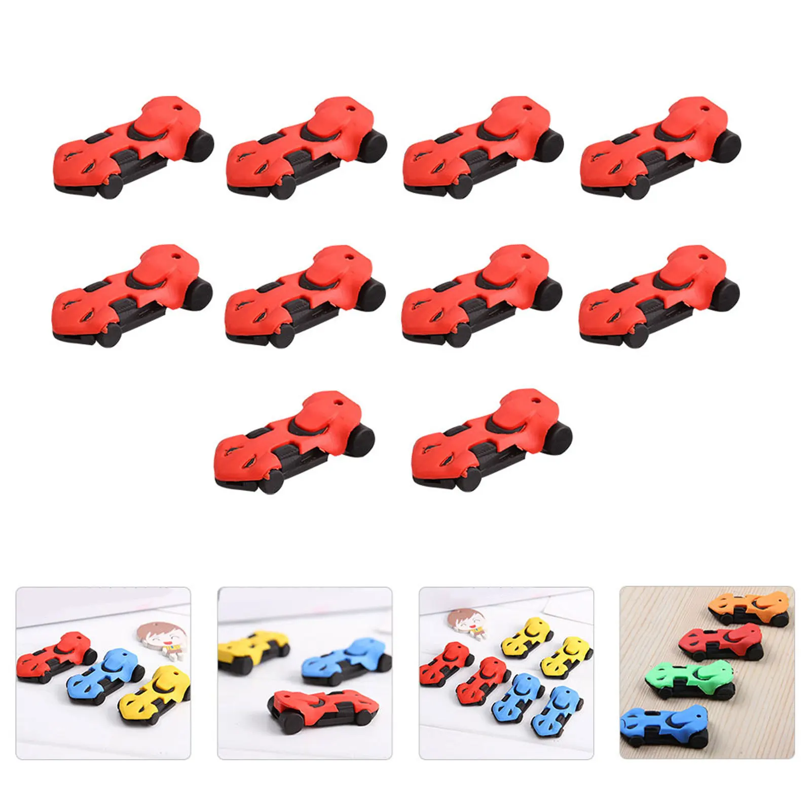 18 قطعة محايات سيارة سباق صغيرة للأطفال ممحاة قلم رصاص متينة شكل فريد من نوعه القرطاسية شنطة هدايا المحايات الصغيرة