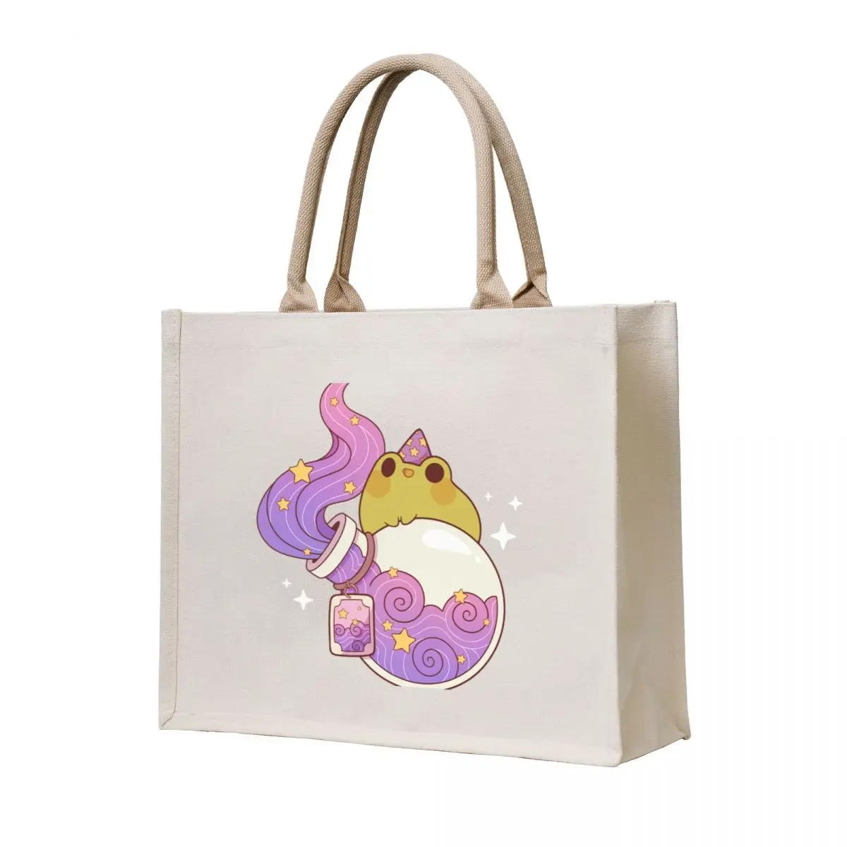 

Dreamy potion with wizard frog Tote Bag tote bag supermarket folding bag shopping trolley canvas tote