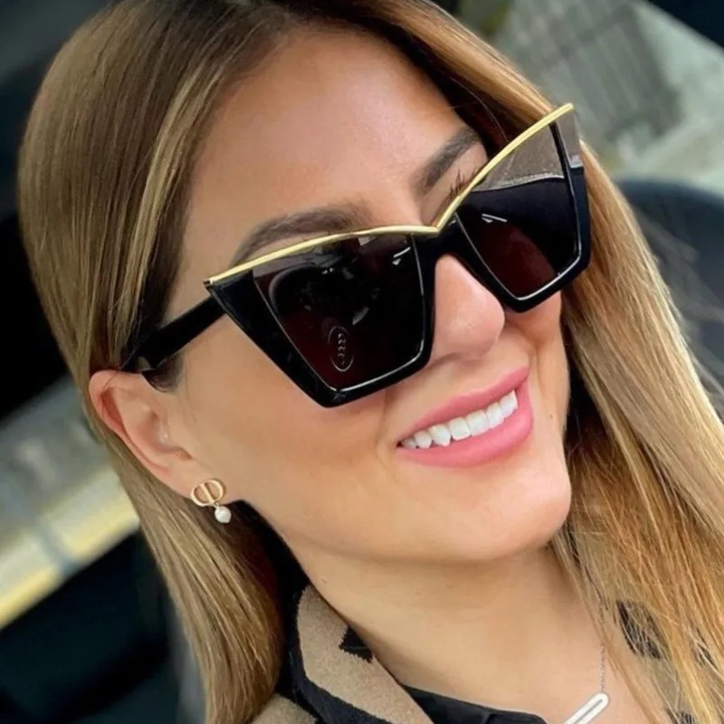 

Cat's Eye Large Frame 2025 New Personalized Trendy Internet Celebrity Instagram Fashion Sunglasses European and American Women
