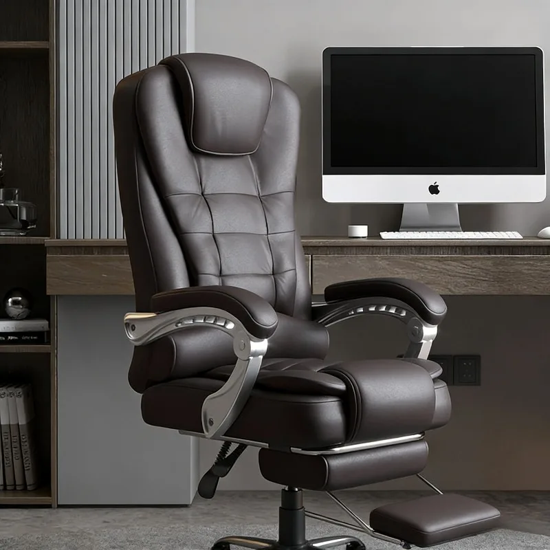 Ergonomic Boss Office Chair Reclining Lunch Break, Comfortable Swivel Computer Desk Seating Home Custom