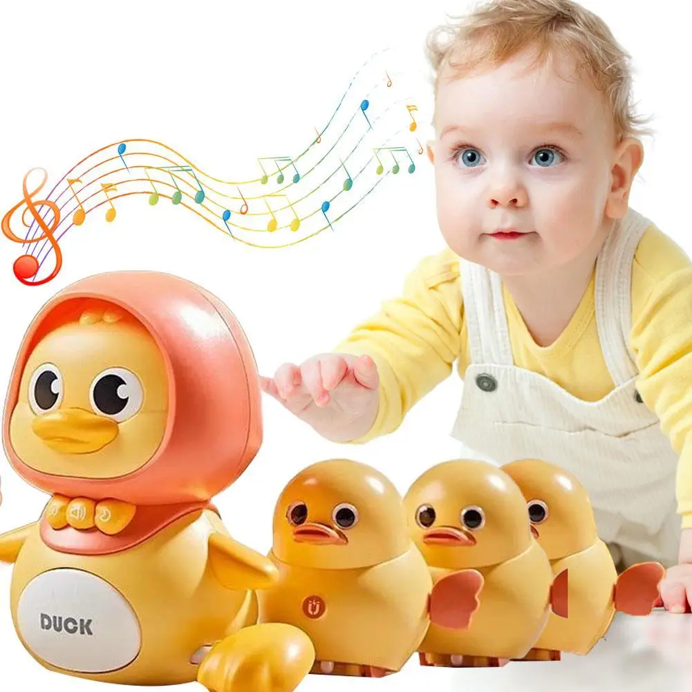 

Baby Crawling Walking Toys Electric Musical Duck Walk And Sway Swinging Cartoon Chicken Baby Birthday Gift
