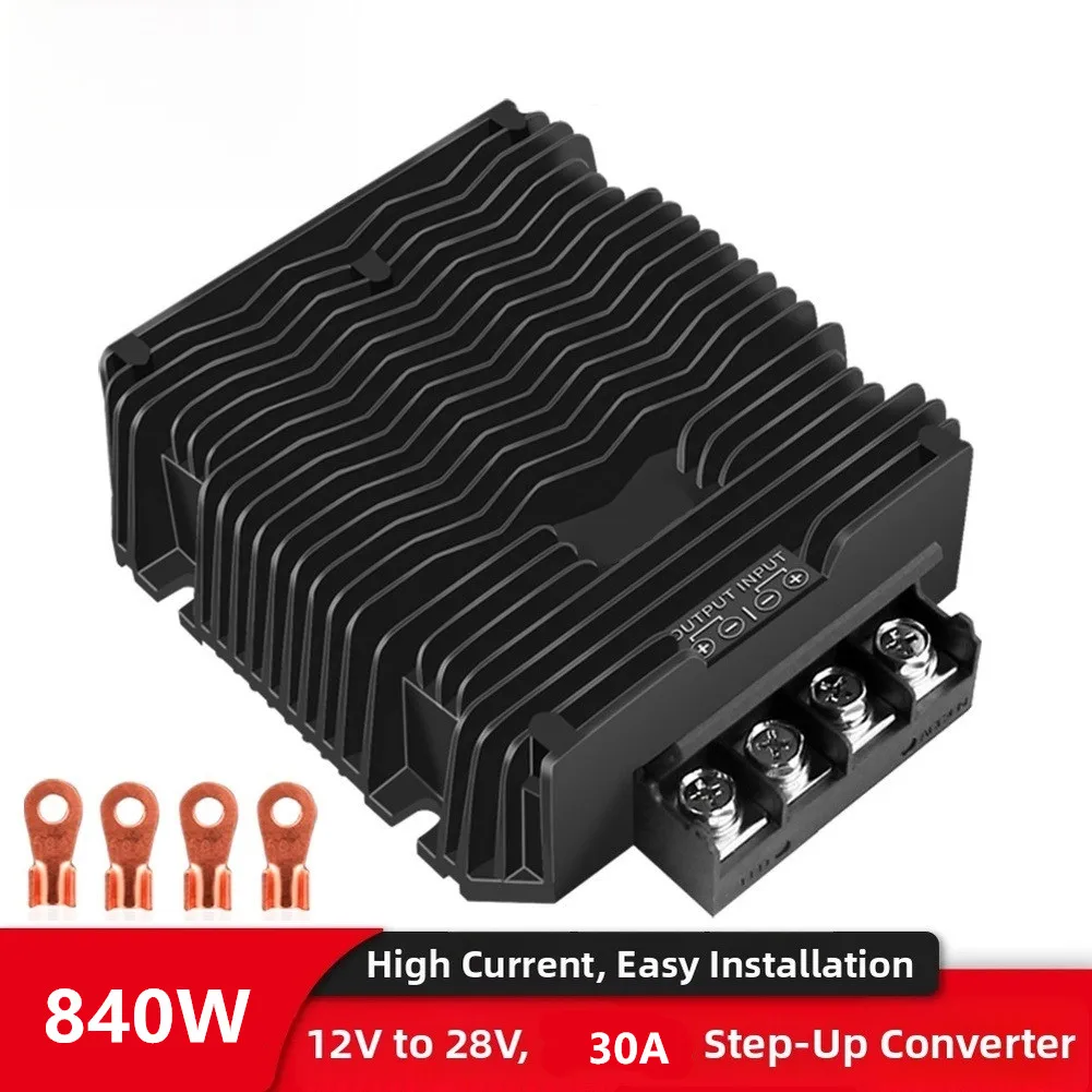 DC Step-up Module 12V To 28V 30A 840W High Power Converter Car Voltage Booster IP67 Waterproof Step Up Converter Terminal