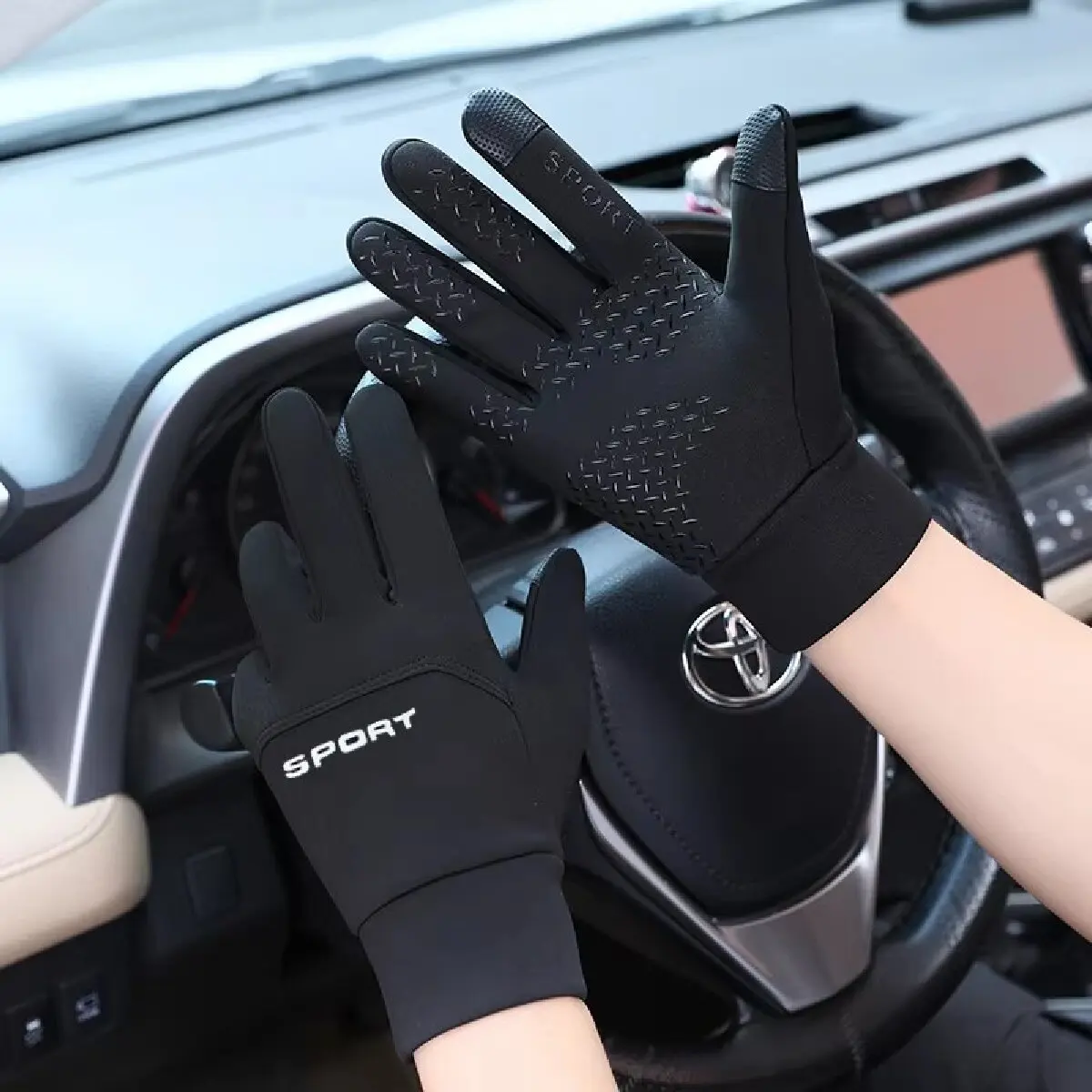 New Autumn and Winter Warm Gloves for Men and Women Plush Outdoor Windproof Cold Resistant Anti Slip Touch Screen Riding GLOV