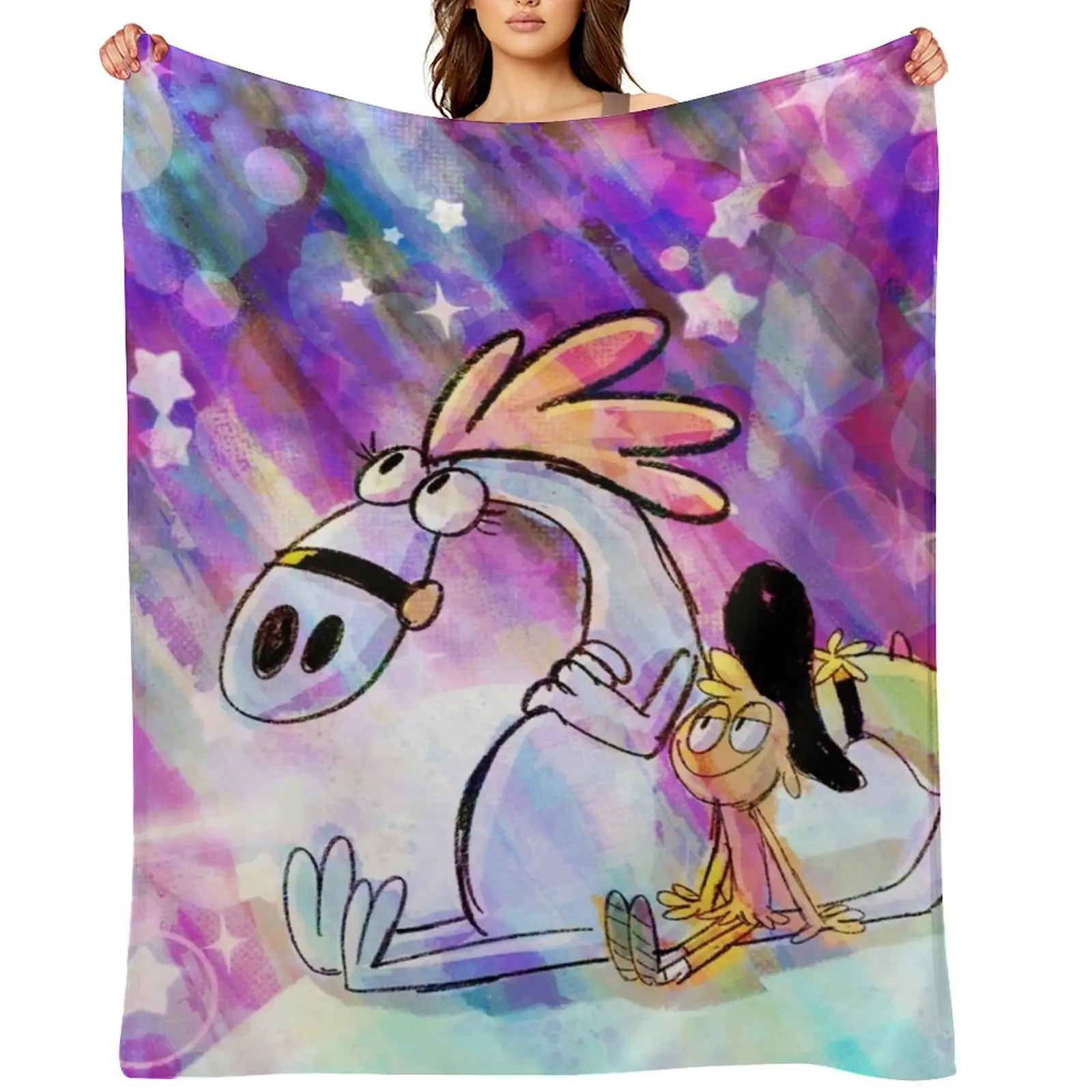 

Wander Stargazing Throw Blanket Furry Single For Decorative Sofa Beautifuls Blankets