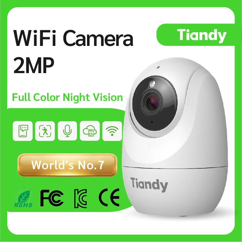 2MP Baby Monitor WiFi Camera, Full Color Night Vision Human Detection, 2-Way Audio, Cloud/SD Storage, for Elderly/Pet