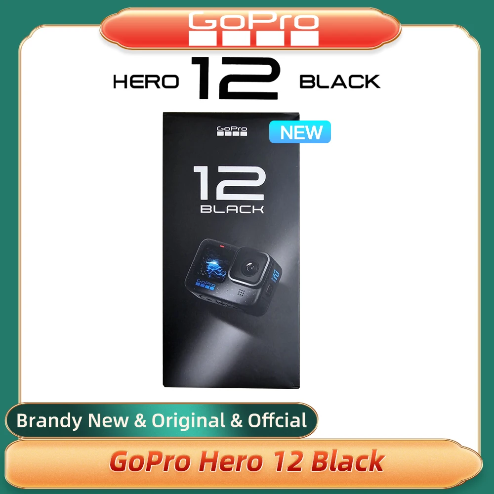 GoPro HERO 12 블랙 액션 카메라, 울트라 HD 비디오, 27MP 사진, HDR, 1/1.9 인치 이미지 센서, 5.3K60