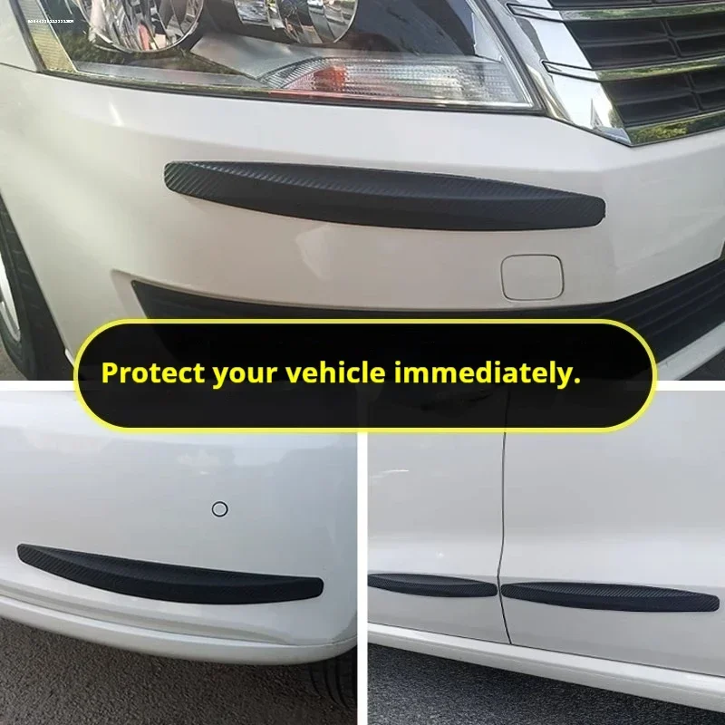Protector de parachoques de coche, tira protectora de esquina, anticolisión, antiarañazos, pegatina protectora de hoja, decoración Exterior de coche