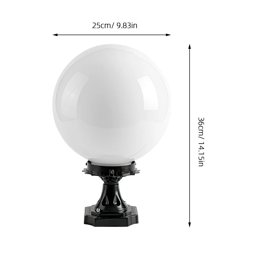 

Spherical Column Lamp Outdoor Post Light Large Balls Deck Lamps Globe Lights Aluminum Lighting Fixture Weather Resistant