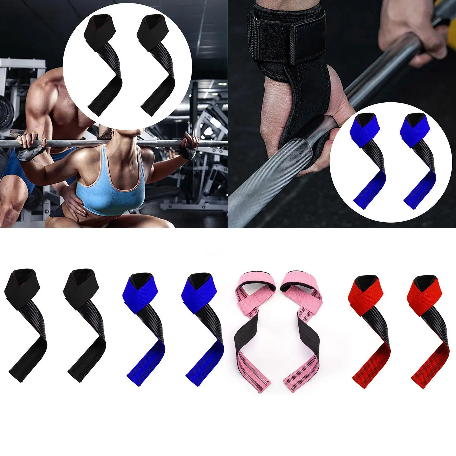 2 Pieces Weight Lifting Straps Weightlifting Wrist Straps for Gym Workout