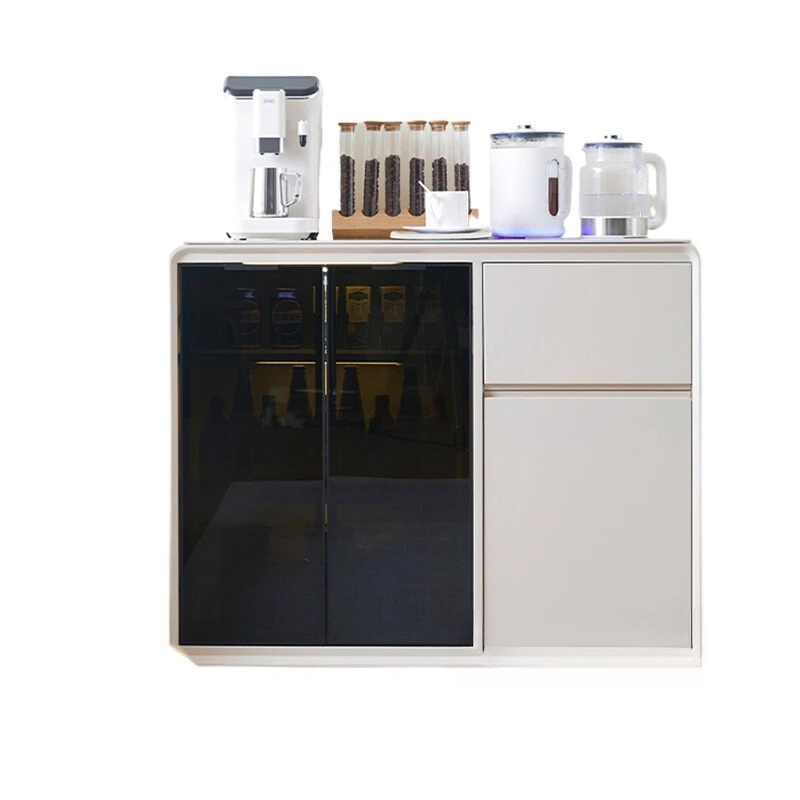 2025 new intelligent voice tea bar machine, fully automatic water dispenser, multi-functional side cabinet, integrated cabinet
