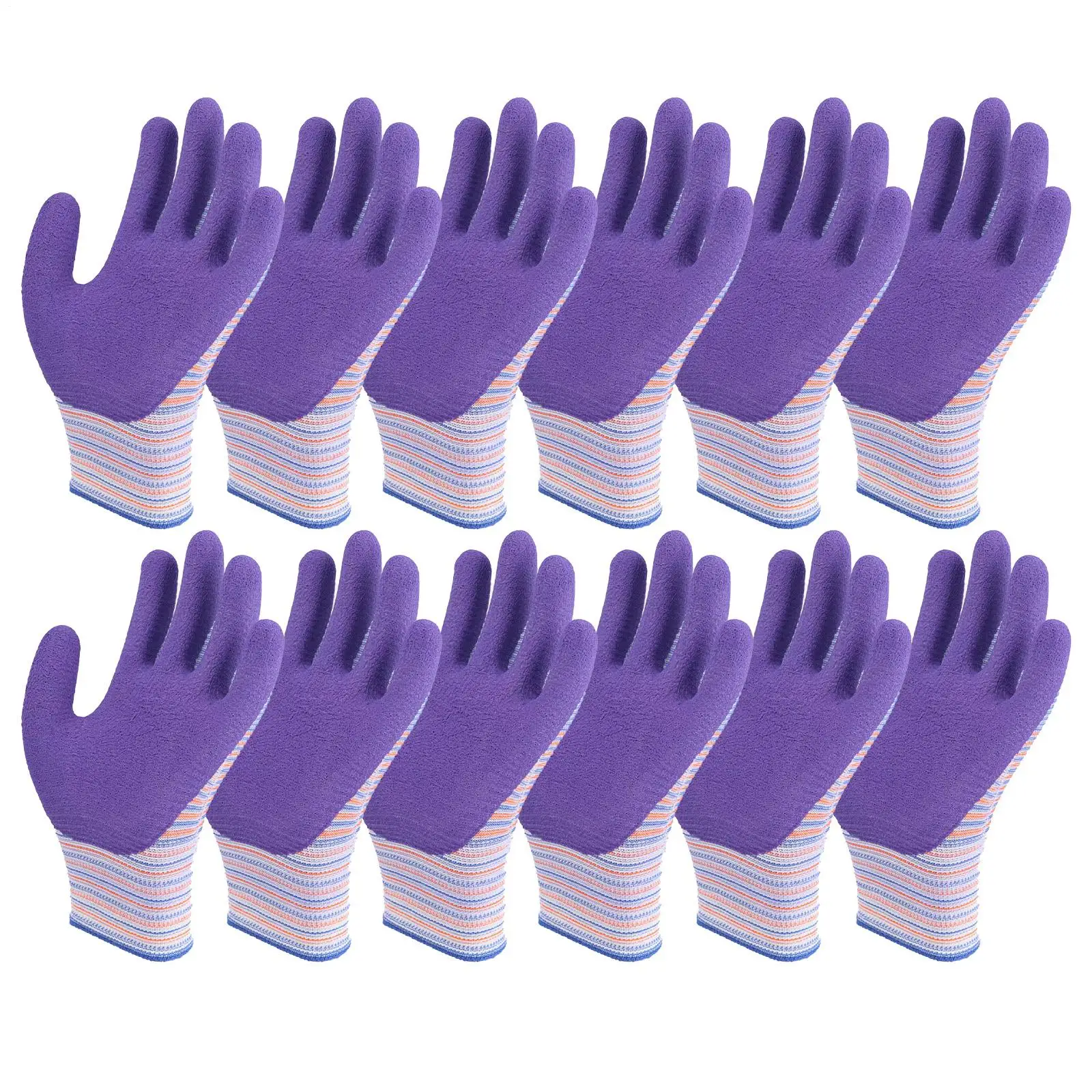 Gardening Gloves 6 Pairs Thorn Proof Breathable Protective Latex Mitten Working Gloves For Women Men Garden Yard Lawn Outdoor