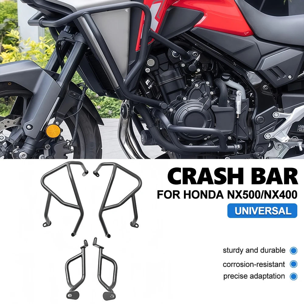 For Honda NX500 NX400 Motorcycle Anti-fall Crash Bar Bumper Engine Frame Guard Protector Frame Protection Modified