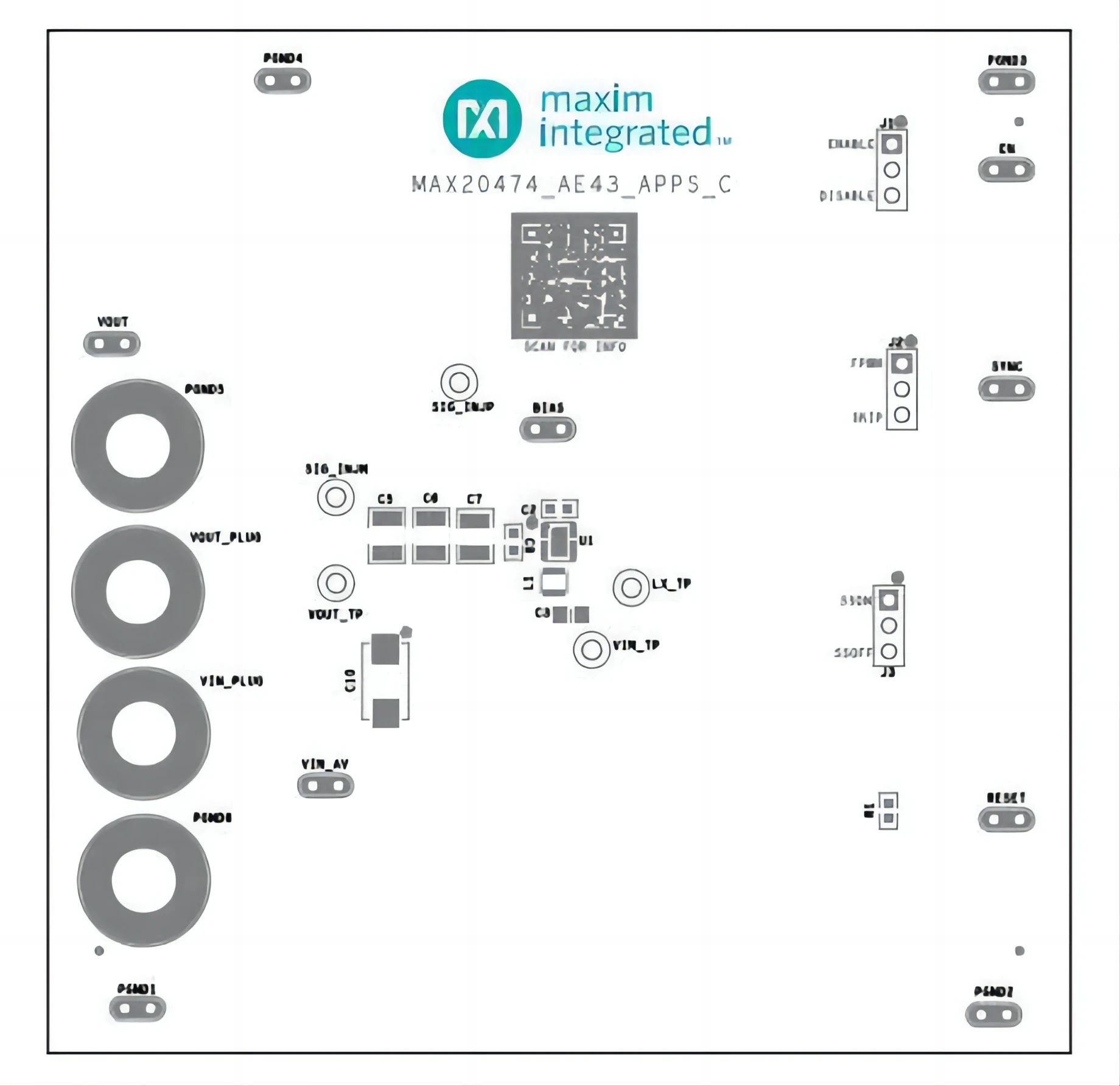 MAXIM INTEGRATED MAX20474EVKIT Evaluation Board, MAX20474ATDA/V+, Power Management, Synchronous Boost Converter