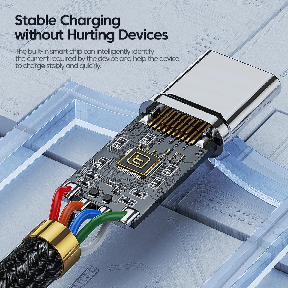 Cable Toocki 100W 6A USB C carga rápida y datos para Huawei Honor Oneplus Realme Xiaomi Samsung USB A a C 6