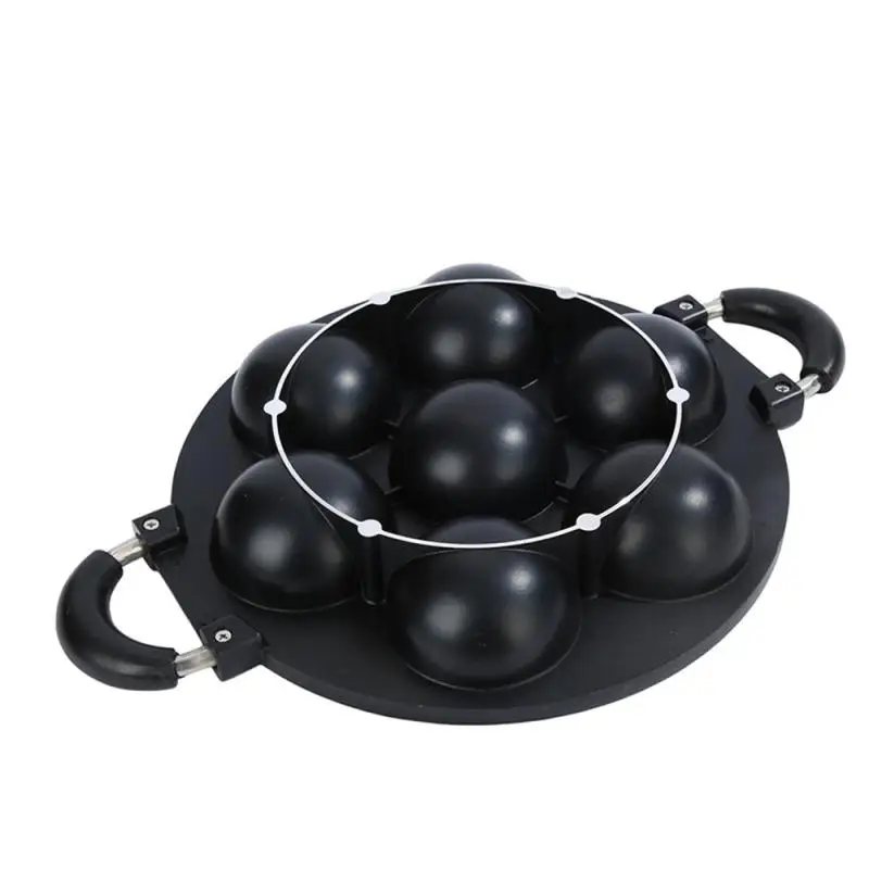 7-Hole Nonstick Stuffed Pancake Pan, Cast Aluminium Egg Cooker Frying Pan, Aebleskiver / Ebelskiver Maker