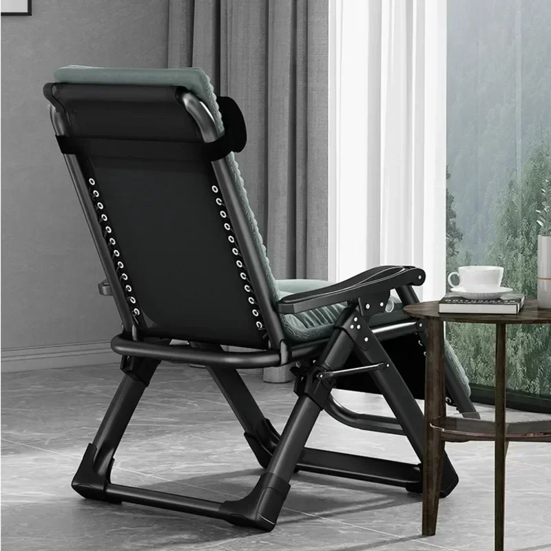 Multi-function Elderly Recliner Chair Nap Folding Balcony Recliner Armchair Thickened Backrest Individual Recliner Armchai