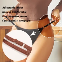 5PCS/Set Cotton Panties Sexy G-String Women's Underwear T-Back Lingerie Femme Underpants Briefs Adjustable Waist Thong Intimates 5