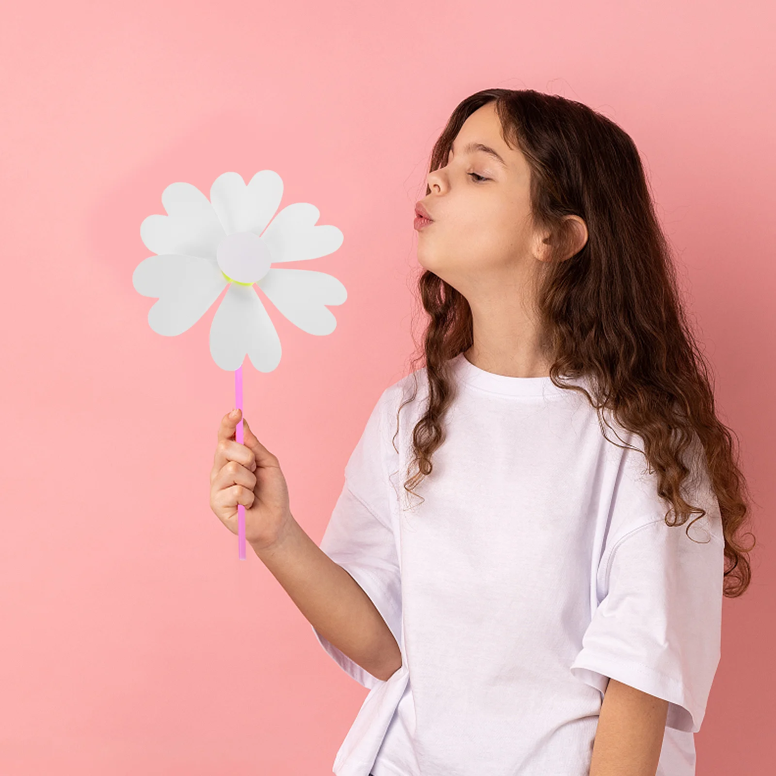 10pcs Windmill Coloring For Kids Blank Pinwheel Diy Graffiti Art Craft Outdoor Play Unpainted Paper Pinwheels Party Favors