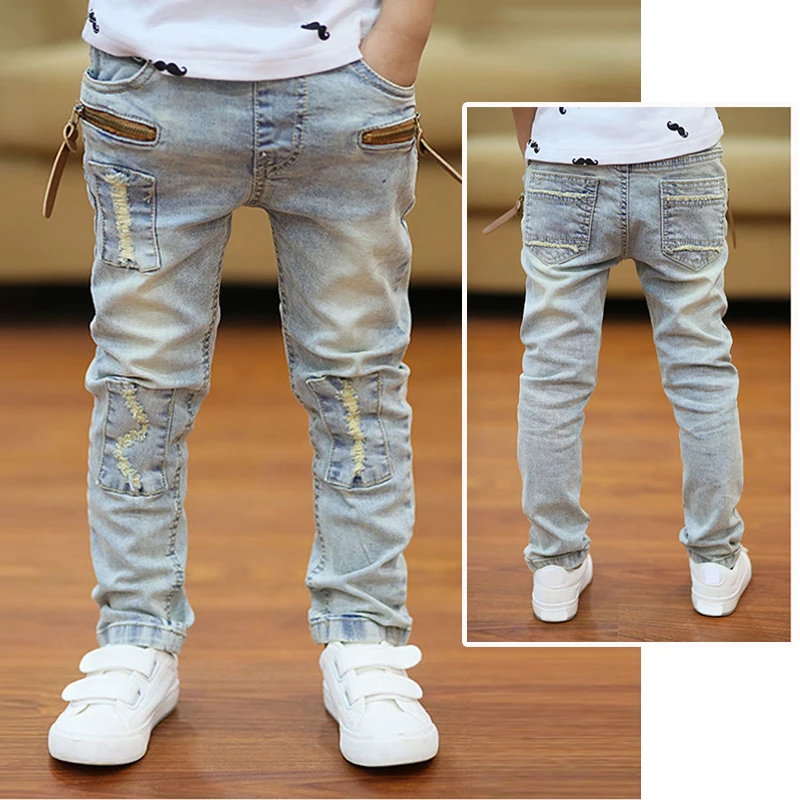 DIIMUU Kids Skinny Jeans Boys Denim Clothing Bottoms Casual Trousers Children Clothes Pants Infant Toddler Garments Jean