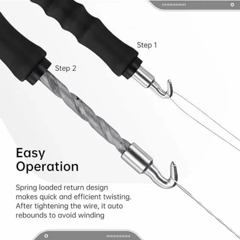 Semi-Automatic Rebar Tying Machine Wire Knoting Pliers Straight Pull Bar Binding Hook Construction Site Winding Tool