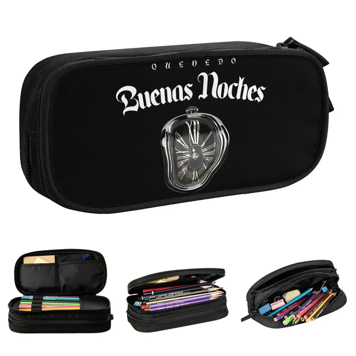 

Cute Rapper QUEVEDO Spain Pencil Cases Pencilcases Pen Box for Student Large Storage Bags Students School Gift Stationery