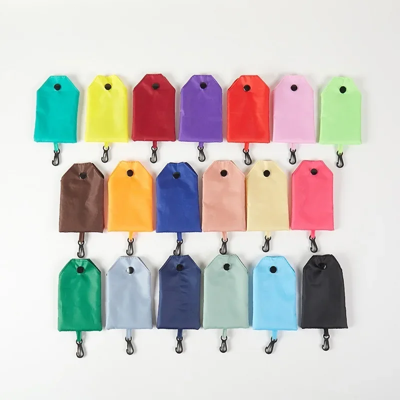 

In The Case of Women's Solid-color Eco-friendly, Foldable and Reusable Shopping Bags for Polyester Travel Groceries