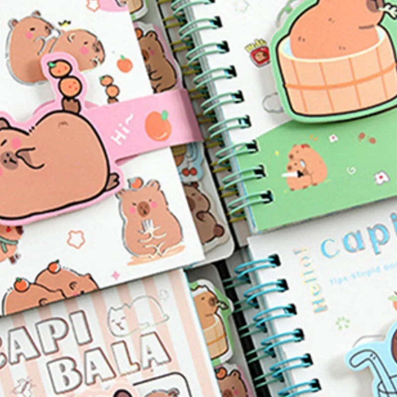 1 Stück Zufälliges Niedliches Capybara Spiralbuch A7 Loseblatt-Notizbuch Notizblock Lern-Schreibwaren Planer Tagebuch Wochenplaner Schulgeschenk
