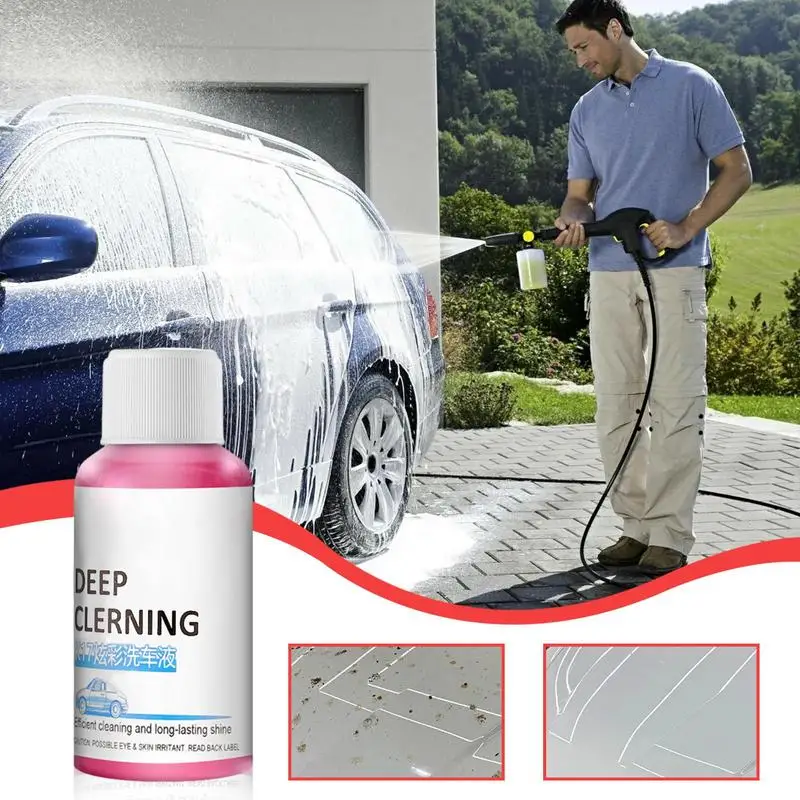 Автомобильное мыло для автомойки, жидкий концентрат для мытья автомобиля, очиститель для детализации, польское покрытие, 50 мл, портативное для гаража, грузовика, велосипеда, морской бездорожья