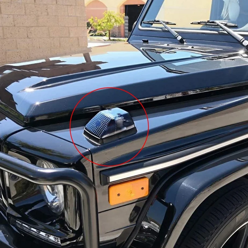 Car Gloss Black Front Turn Signal Lamp Lenses For Mercedes Benz W463 G-Class G500 G550 G55 G63 G65 1986-2018 A4638260057
