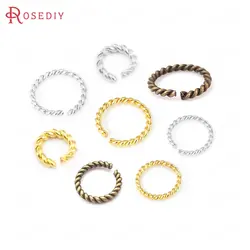 Diameter 5MM 6MM 8MM 10MM 18MM 20MM Brass Twist Jump Rings Split Rings Closed Rings Diy Jewelry Findings Accessories